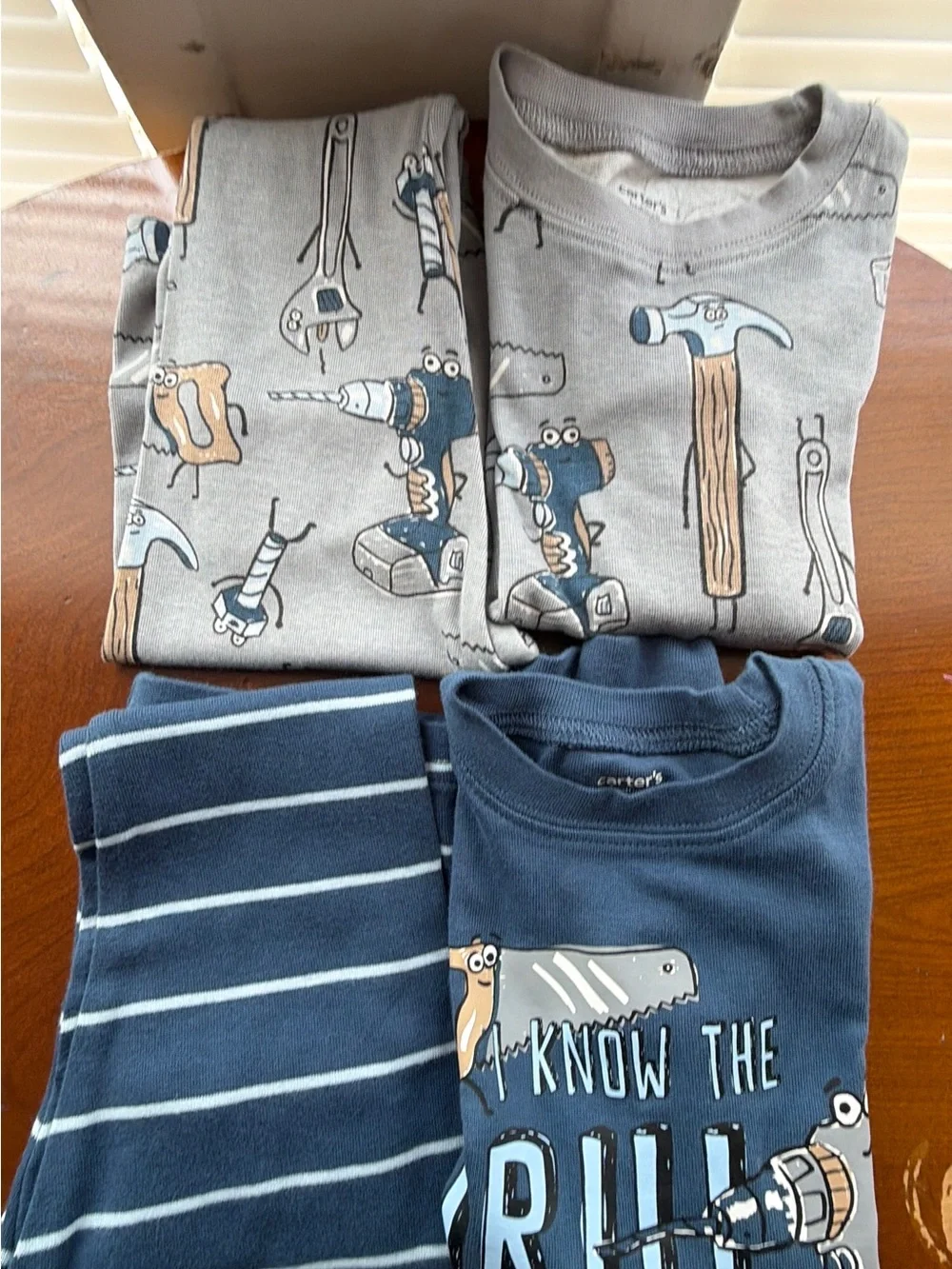 Carter's Blue & Gray Construction Print 2-Piece Pajama Set- 3 years-3t/3A